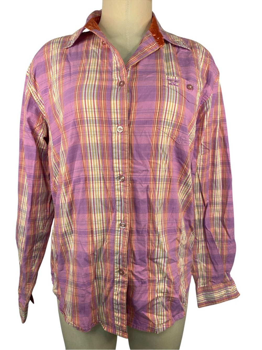 Twenty X Purple Plaid Long Sleeve Button-Up Shirt Women’s Medium